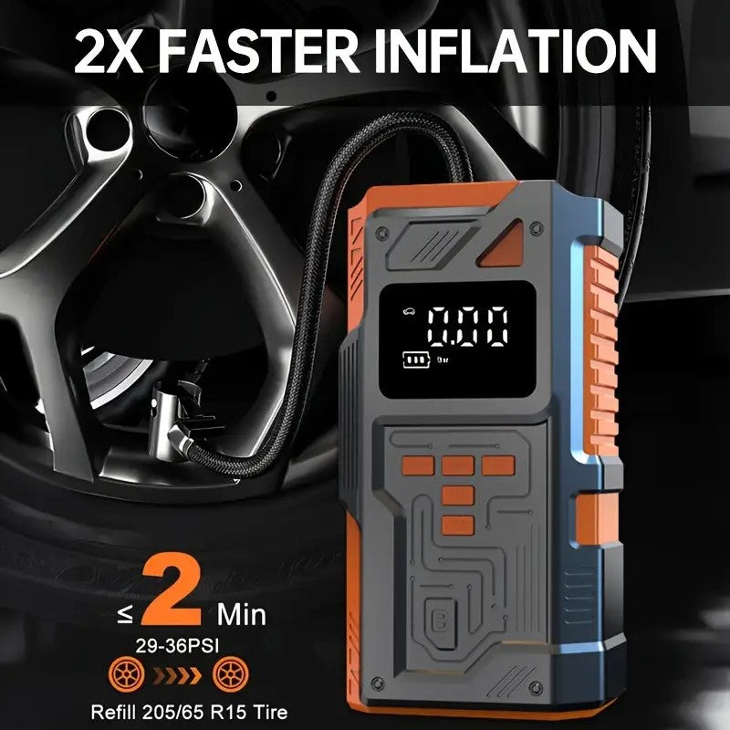 NNETM Mini Air Compressor Pump Digital Display Tire Inflator-1
