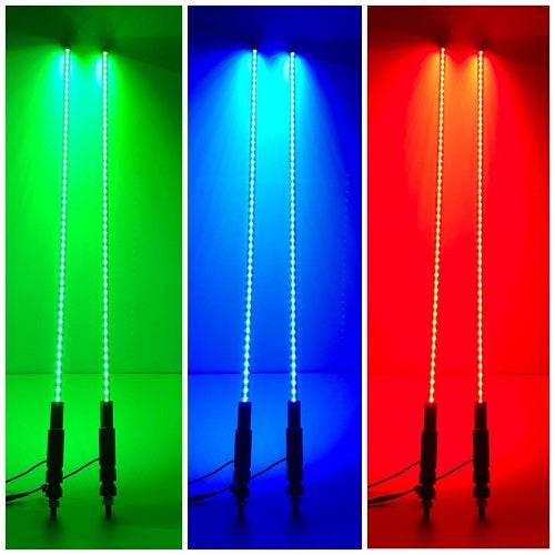 4 packs  3" 20W RGB led pods & 8 packs led rock light & 5ft rgb led spiral whip lights-2