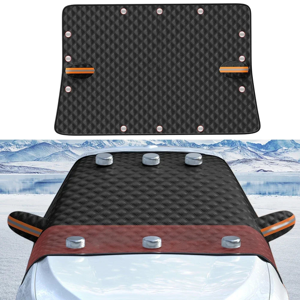 NNEOBA Magnetic Car Snow & Ice Protector All Season Windshield Cover Black-2