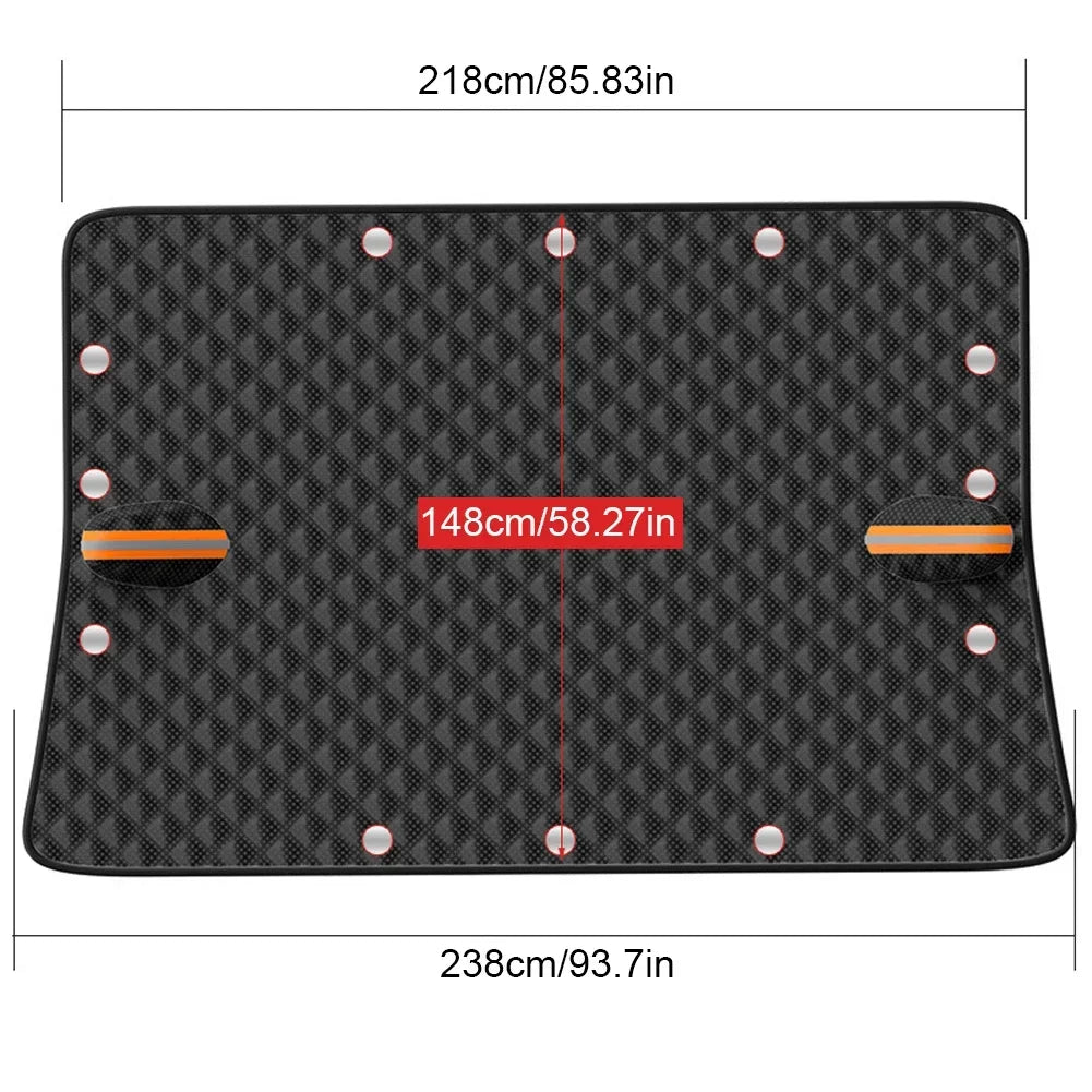 NNEOBA Magnetic Car Snow & Ice Protector All Season Windshield Cover Black-1