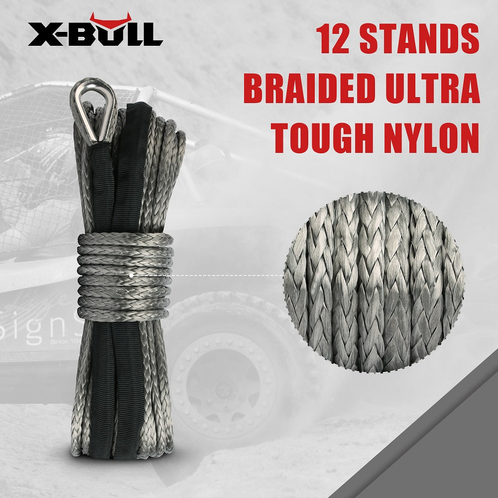 NNEDSZ Winch Rope 5.5mm x 13m Dyneema Synthetic Rope Tow Recovery Offroad 4wd4x4-2