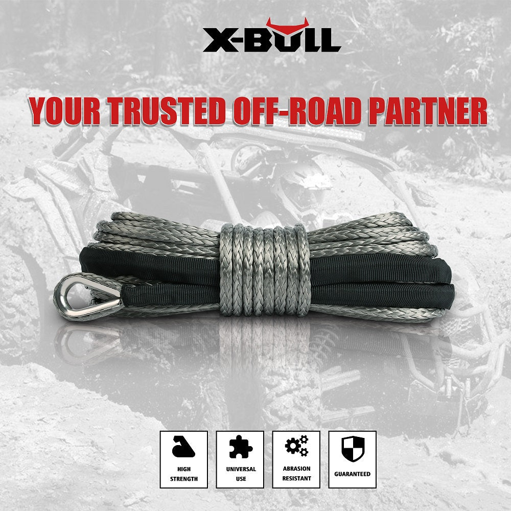 NNEDSZ Winch Rope 5.5mm x 13m Dyneema Synthetic Rope Tow Recovery Offroad 4wd4x4-1